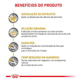 Ração Royal Canin Vet Diet Feline Urinary S/O Dissolução Cálculos Urinários 4,0 kg - imagem adicional