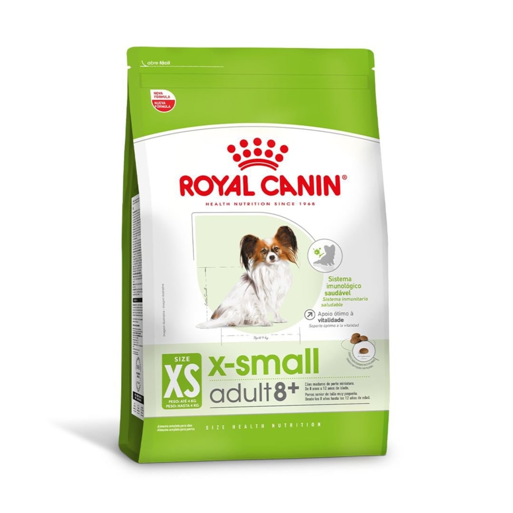 Ração Royal Canin X-Small Adulto 8+ Cães a Partir 8 Anos 1,0 kg