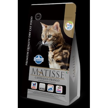 Ração Seca Farmina Matisse para Gatos Adultos Castrados de Todas as Raças Sabor Frango e Arroz 800g - imagem adicional