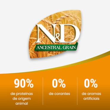 Ração Seca Farmina N&D Ancestral para Cães Adultos de Raças Mini e Pequenas Sabor Cordeiro, Blueberry, Aveia e Cevada 800g - imagem adicional