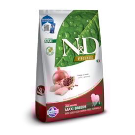 Ração Seca Farmina N&D Prime para Cães Adultos de Raças Grandes e Gigantes Sabor Frango e Romã 10,1Kg