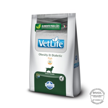 Ração Seca Farmina Vet Life Diabetic Fish para Cães Adultos de Todas as Raças 10,1Kg - imagem adicional