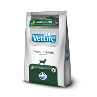 Ração Seca Farmina Vet Life Diabetic para Cães Adultos de Todas as Raças 10,1Kg