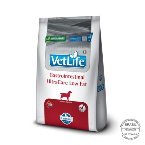 Ração Seca Farmina Vet Life Gastrointestinal UltraCare Low Fat para Cães Adultos de Todas as Raças 1,5Kg - imagem adicional