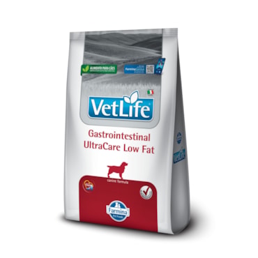 Ração Seca Farmina Vet Life Gastrointestinal UltraCare Low Fat para Cães Adultos de Todas as Raças 10,1Kg