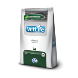 Ração Seca Farmina Vet Life Obesity para Gatos Adultos de Todas as Raças 2Kg