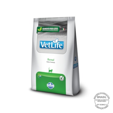 Ração Seca Farmina Vet Life Renal para Gatos Adultos de Todas as Raças 2Kg - imagem adicional