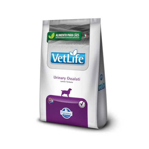 Ração Seca Farmina Vet Life Urinary Ossalati para Cães Adultos de Todas as Raças 2Kg