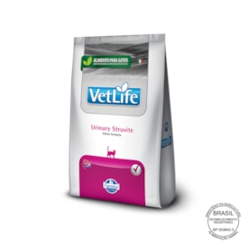 Ração Seca Farmina Vet Life Urinary Struvite para Gatos Adultos de Todas as Raças 7,5Kg - imagem adicional