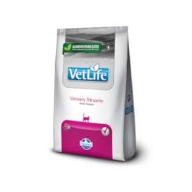 Ração Seca Farmina Vet Life Urinary Struvite para Gatos Adultos de Todas as Raças 7,5Kg