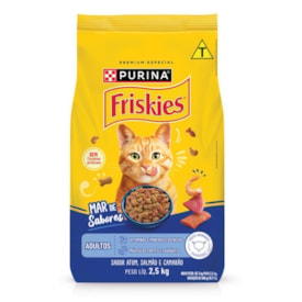 Ração Seca PURINA FRISKIES® Mar de Sabores para Gatos Adultos 2,5 Kg - imagem adicional