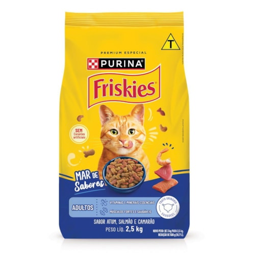 Ração Seca PURINA FRISKIES® Mar de Sabores para Gatos Adultos 2,5 Kg - imagem adicional