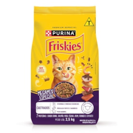 Ração Seca PURINA FRISKIES® Megamix para Gatos Castrados 2,5Kg - imagem adicional