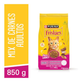 Ração Seca PURINA FRISKIES® Mix de Carnes para Gatos Adultos 850g