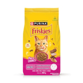 Ração Seca PURINA FRISKIES® Mix de Carnes para Gatos Adultos 850g - imagem adicional