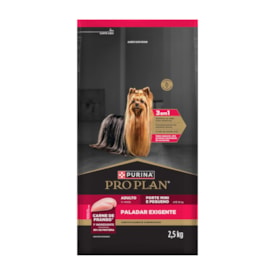 Ração seca PURINA® PRO PLAN® Paladar Exigente Cães Adultos Raças Minis e Pequenas Frango 2,5 kg - imagem adicional