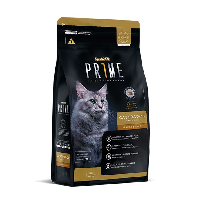 Ração Special Cat Prime Gatos Castrados Frango e Arroz 10,1 kg
