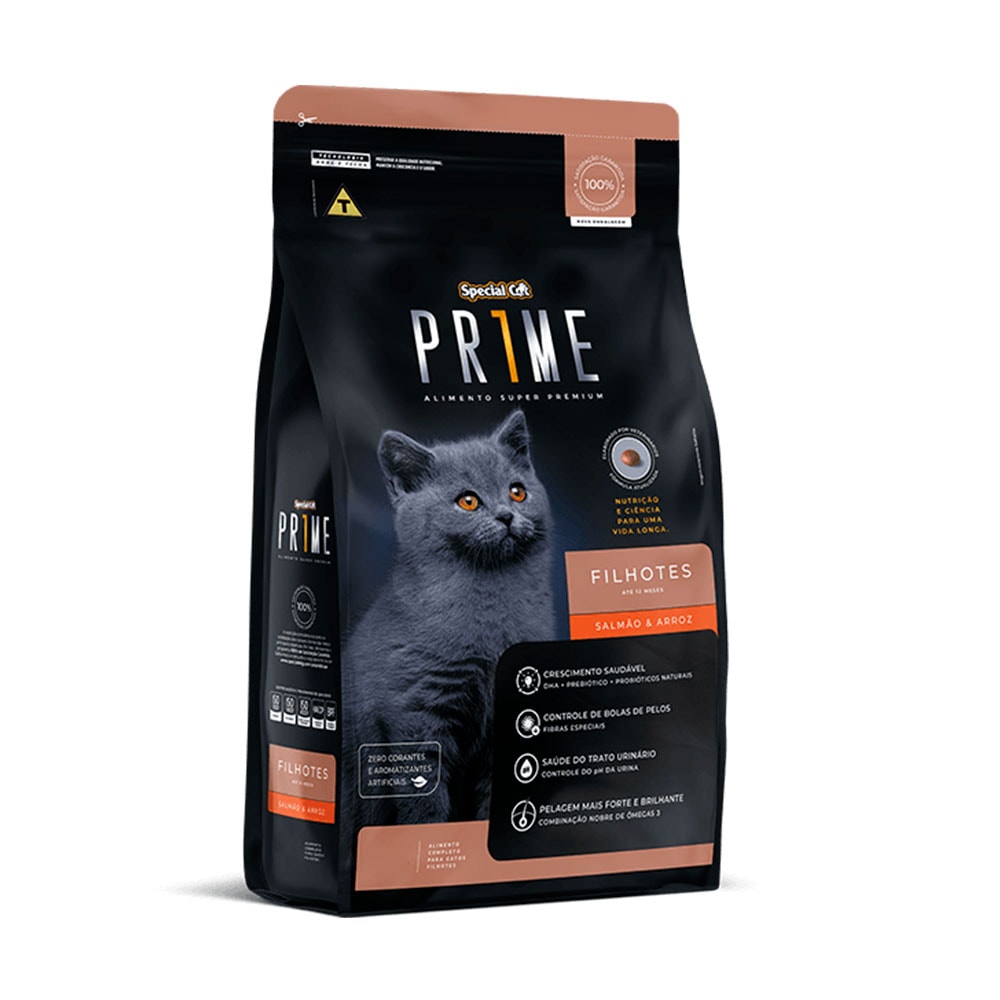 Ração Special Cat Prime Salmão e Arroz para Gatos Filhotes