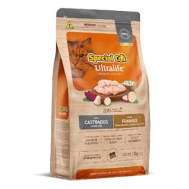 Ração Special Cat Ultralife Frango e Arroz Gatos Castrados