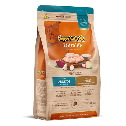 Ração Special Cat Ultralife Gatos Adultos Frango e Arroz 