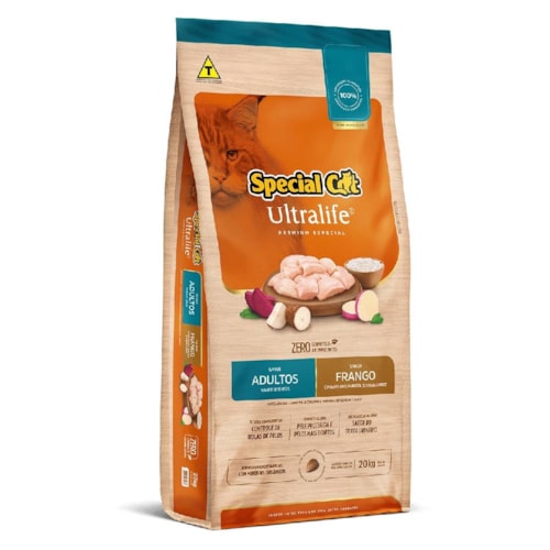 Ração Special Cat Ultralife Gatos Adultos Frango e Arroz 