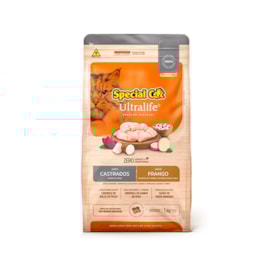 Ração Special Cat Ultralife Gatos Castrados Frango e Arroz 20,0 kg