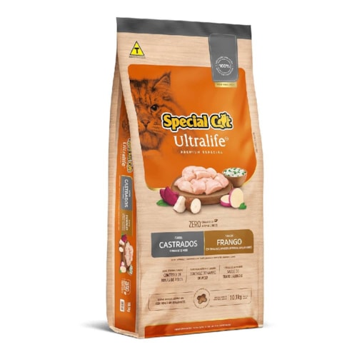 Ração Special Cat Ultralife Gatos Castrados Frango e Arroz