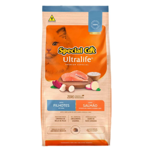 Ração Special Cat Ultralife para Gatos Filhotes Sabor Salmão 10,1KG