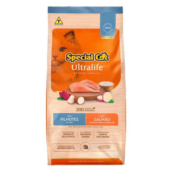 Ração Special Cat Ultralife para Gatos Filhotes Sabor Salmão 10,1KG