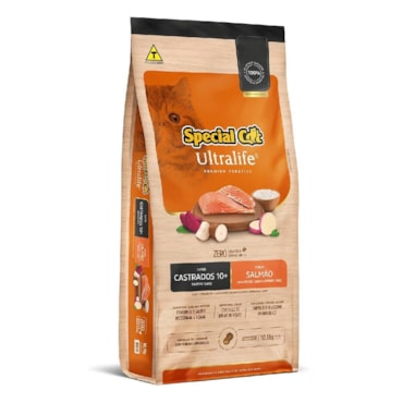 Ração Special Cat Ultralife Salmão e Arroz Gatos Castrados 10+ Anos - imagem adicional