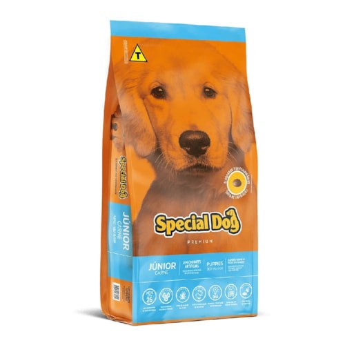 Ração Special Dog Junior Cães Filhotes Carne 15,0 kg