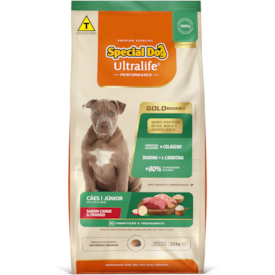 Ração Special Dog Junior Ultralife Performance Cães Filhotes Carne e Frango 20kg