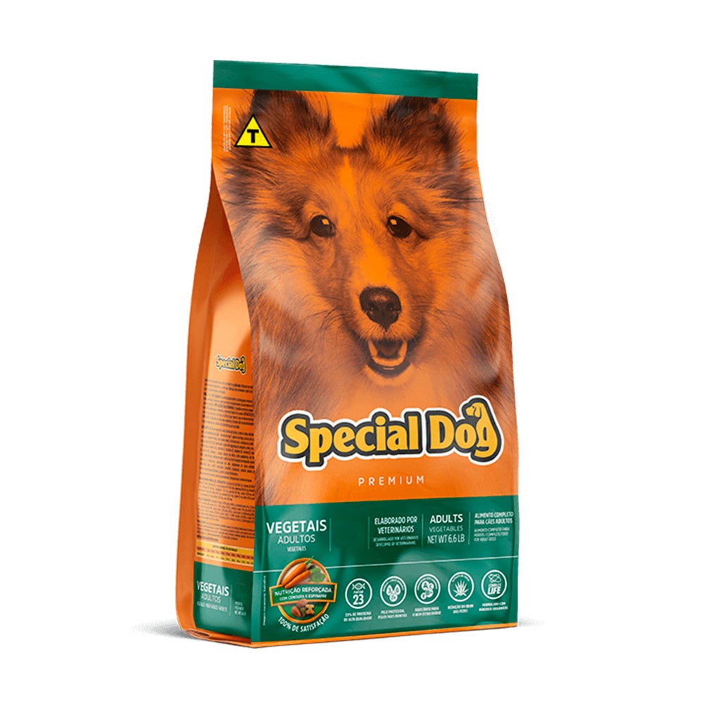 Ração Special Dog Premium Vegetais Para Cães Adultos
