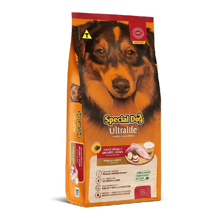 Ração Special Dog Ultralife Júnior Cães Filhotes Raças Médias e Grans 15,0 kg