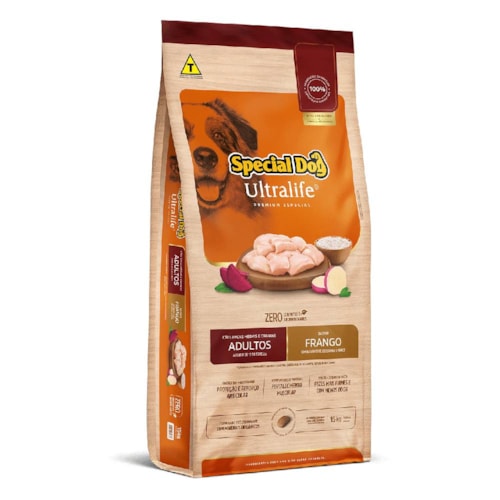 Ração Special Dog Ultralife para Cães Adultos Raças Médias e Grandes 15Kg