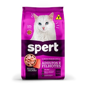 Ração Spert Cat Premium para Gatos Sabor Frango e Salmão