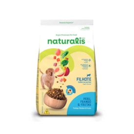 Ração Total Naturalis para Cães Filhotes Sabor Peru, Frango e Frutas