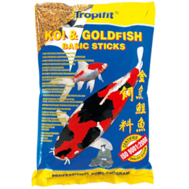 Ração Tropical Koi & Goldfish Basic Sticks para Peixes Bag 90g