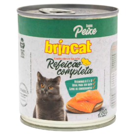 Ração Úmida Brincalhão Lata para Gatos Adultos Sabor Peixe 280g