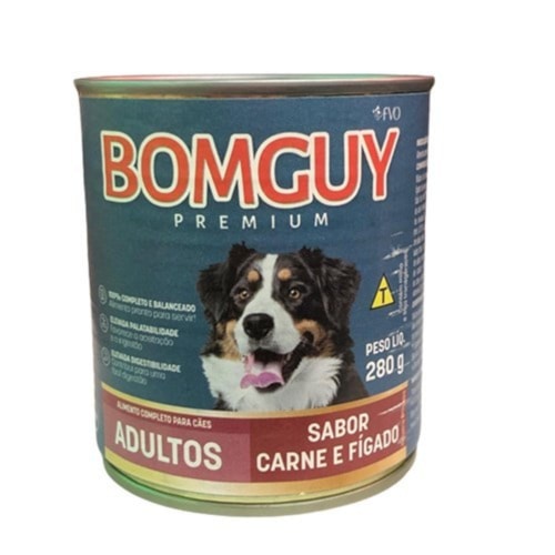 Ração Úmida em Lata para Cães Frango e Carne Bomguy 280g