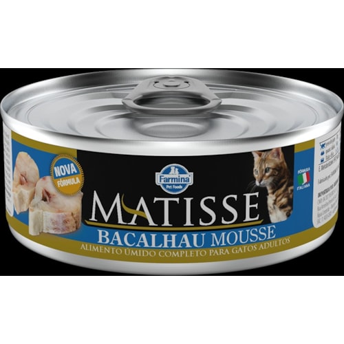 Ração Úmida Farmina Matisse para Gatos Adultos de Todas as Raças Sabor Bacalhau 85g