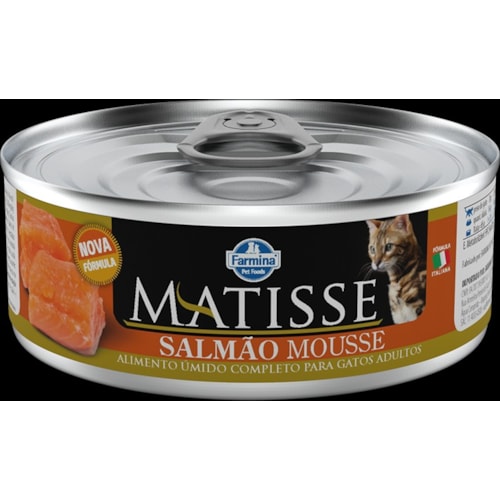 Ração Úmida Farmina Matisse para Gatos Adultos de Todas as Raças Sabor Salmão 85g
