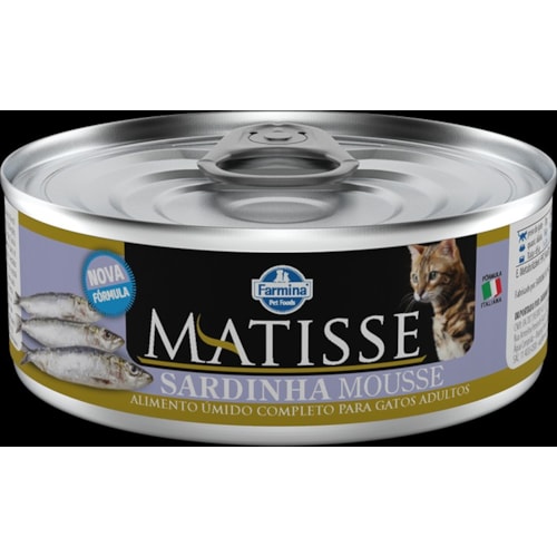 Ração Úmida Farmina Matisse para Gatos Adultos de Todas as Raças Sabor Sardinha 85g