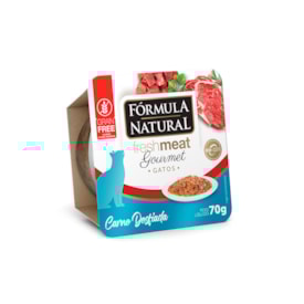 Ração Úmida Fórmula Natural Fresh Meat Patê Gourmet Gatos Adultos Carne 70g