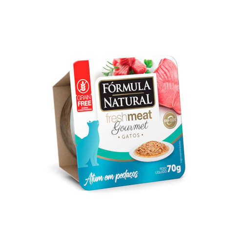 Ração Úmida Fórmula Natural Patê Gourmet Gatos Adultos Atum 70g
