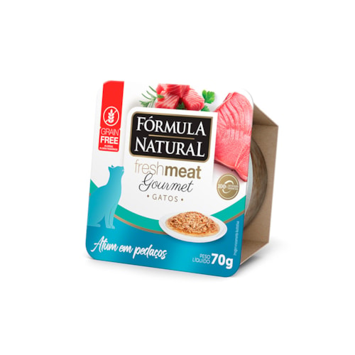 Ração Úmida Fórmula Natural Patê Gourmet Gatos Adultos Atum 70g - imagem adicional