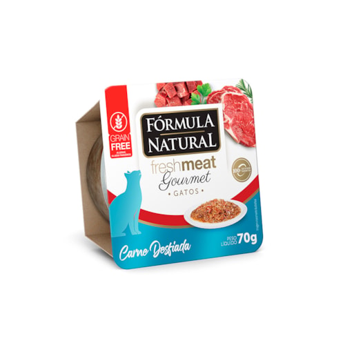 Ração Úmida Fórmula Natural Patê Gourmet Gatos Adultos Carne 70g