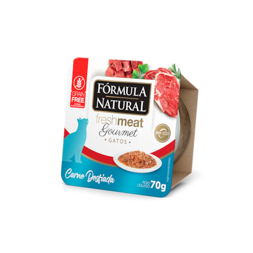 Ração Úmida Fórmula Natural Patê Gourmet Gatos Adultos Carne 70g - imagem adicional