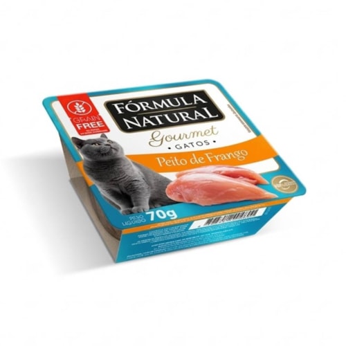 Ração Úmida Fórmula Natural Patê Gourmet Gatos Adultos Peito de Frango 70g