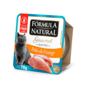 Ração Úmida Fórmula Natural Patê Gourmet Gatos Adultos Peito de Frango 70g - imagem adicional